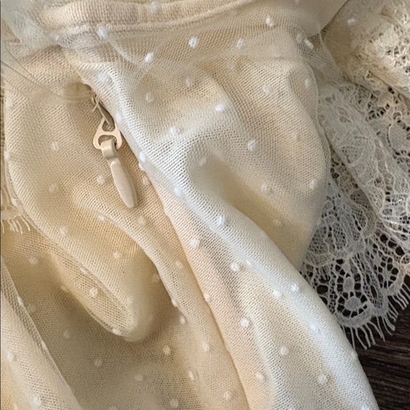 House of CB 'Sorrel' Tulle Asymmetric Minidress Ivory Large NWT - Picture 8 of 11